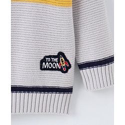 Babyhug Full Sleeves Pullover Colorblock Sweater - Blue