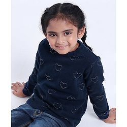 Babyhug Full Sleeves Sweater - Blue