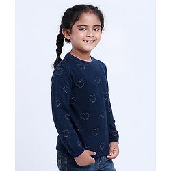 Babyhug Full Sleeves Sweater - Blue