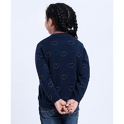 Babyhug Full Sleeves Sweater - Blue