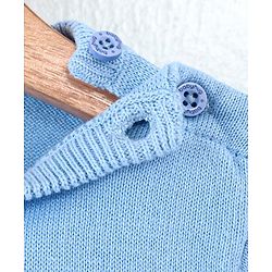 Babyhug Full Sleeves Sweater Text Applique - Blue