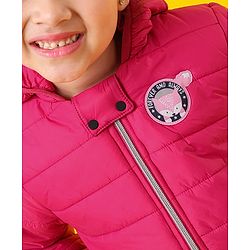 Babyhug Full Sleeves Hooded Padded Jacket - Pink
