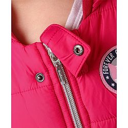 Babyhug Full Sleeves Hooded Padded Jacket - Pink