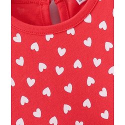 Babyhug Sleeveless Frock Polka Dots Print - Red