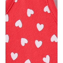 Babyhug Sleeveless Frock Polka Dots Print - Red