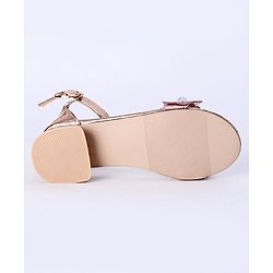 Cute Walk by Babyhug Sandals With Studded Pearls - Golden