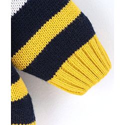 Babyhug Striped Full Sleeves Sweater  - Yellow Blue