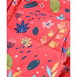 Babyoye Full Sleeves Hooded Sweatshirt Floral Print - Pink