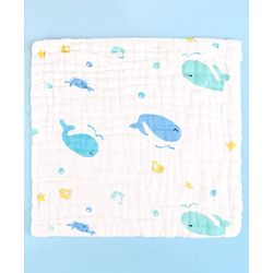 Babyhug 6 Layer Muslin Wash Cloth Pack of 5 - Multicolor(Print May Vary)