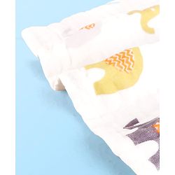 Babyhug 6 Layer Muslin Wash Cloth Pack of 5 - Multicolor(Print May Vary)