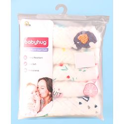 Babyhug 6 Layer Muslin Wash Cloth Pack of 5 - Multicolor(Print May Vary)