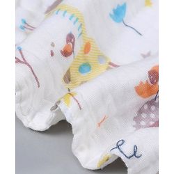 Babyhug 6 Layer Muslin Wash Cloth Pack of 5 - Multicolor(Print May Vary)