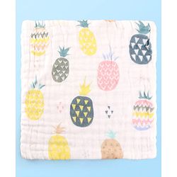 Babyhug 6 Layer Muslin Wash Cloth Pack of 5 - Multicolor(Print May Vary)