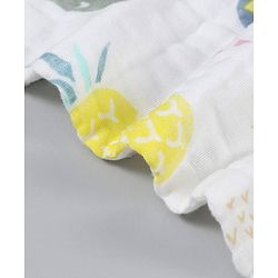Babyhug 6 Layer Muslin Wash Cloth Pack of 5 - Multicolor(Print May Vary)