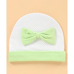 Babyhug 100% Cotton Cap Pack of 2 Green - Diameter 10 cm