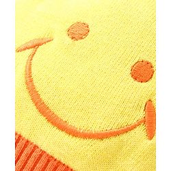 Babyhug Woollen Cap with Muffler and Mittens Yellow - Diameter 11 cm