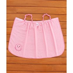 Babyhug Sleeveless Cotton Bathrobe Octopus Patch - Pink