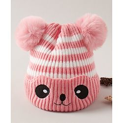Babyhug Woollen Cap Pink - Diameter 12 cm