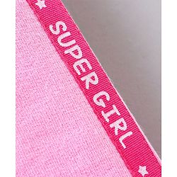 Babyhug Full Length Lounge Pant With Bow Applique - Pink
