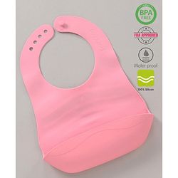 Babyhug Soft Silicone Feeding Bib  Bird Print, Yellow| Waterproof, Tear-Resistant, Easy to Wear| With Deep Crumb Catcher| Adjustable Fit| Foldable & Easy to Carry