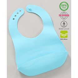 Babyhug Soft Silicone Feeding Bib  Bird Print, Yellow| Waterproof, Tear-Resistant, Easy to Wear| With Deep Crumb Catcher| Adjustable Fit| Foldable & Easy to Carry