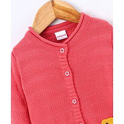 Babyhug Full Sleeves Sweater Bird Design - Pink