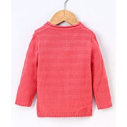 Babyhug Full Sleeves Sweater Bird Design - Pink