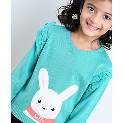 Babyhug Full Sleeves Pullover Sweater - Blue