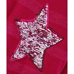 Babyhug Full Sleeves Pullover Sweater Sequins Embellished - Red