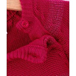 Babyhug Full Sleeves Pullover Sweater Sequins Embellished - Red