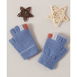 Babyhug Woollen Gloves Animal Design - Blue