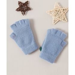 Babyhug Woollen Gloves Animal Design - Blue