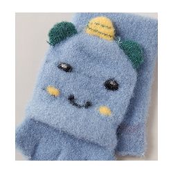Babyhug Woollen Gloves Animal Design - Blue