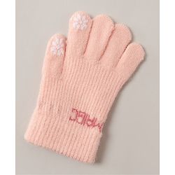 Babyhug Woollen Gloves Snowflake Print - Light Pink