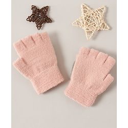 Babyhug Woollen Gloves Puppy Design - Pink