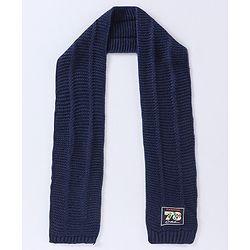 Babyhug Woollen Cap Gloves With Muffler Blue - Cap Diameter 10 cm