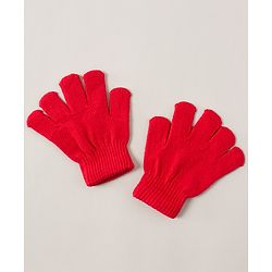 Babyhug Woolen Cap & Hand Gloves Red - Diameter 16 cm