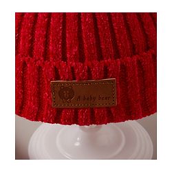 Babyhug Woollen Cap Muffler & Gloves Red - Diameter 13 cm