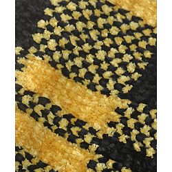 Babyhug Woollen Checks Cap & Muffler With Gloves Yellow - Diameter 11 cm