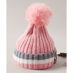 Babyhug Woollen Cap Pink - Diameter 12 cm