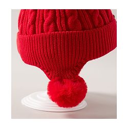 Babyhug Woollen Cap Red - Diameter 11 cm