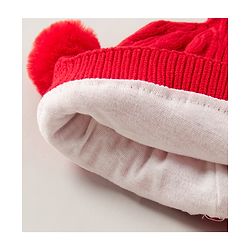 Babyhug Woollen Cap Red - Diameter 11 cm