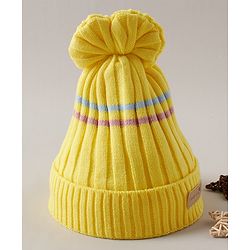 Babyhug Woollen Cap Yellow - Diameter 13 cm