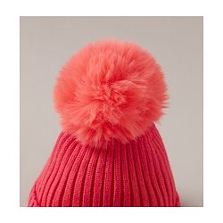 Babyhug Woolen Cap Pom Pom Design Red  - Diameter 12 cm