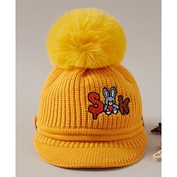Babyhug Woolen Cap Yellow - Diameter 43 cm