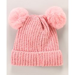 Babyhug Woollen Cap Pink - Diameter 13 cm