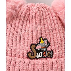 Babyhug Woollen Cap Pink - Diameter 13 cm