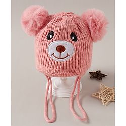 Babyhug Woollen Tie Knot Pink Grey - Diameter 13 cm