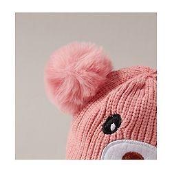 Babyhug Woollen Tie Knot Pink Grey - Diameter 13 cm