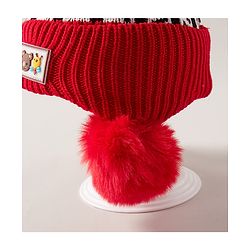 Babyhug Baby Cap with Pom Pom - Red